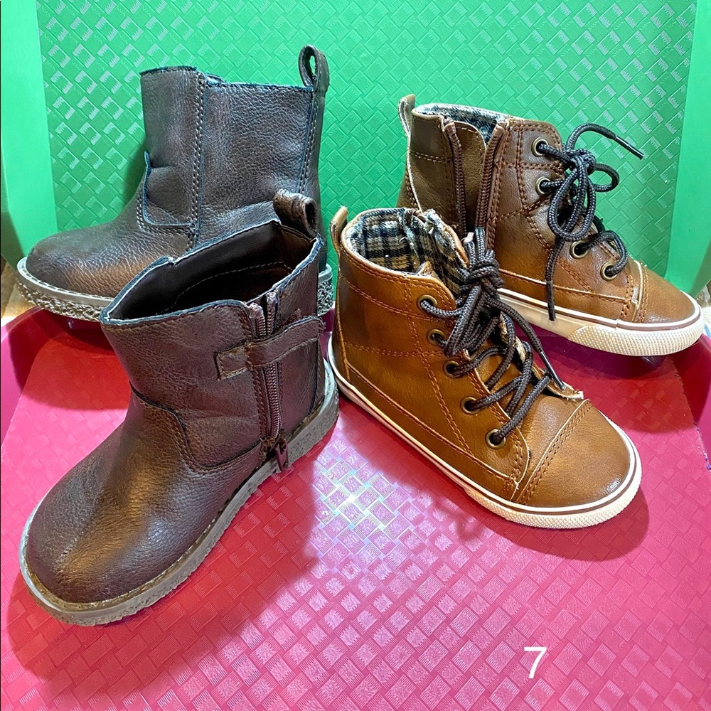 Brown dress boots. 7 toddler.